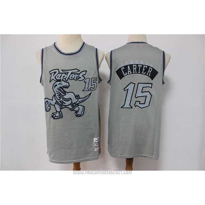 Camiseta Toronto Raptors Vince Carter #15 Mitchell & Ness 1994-95 Gris